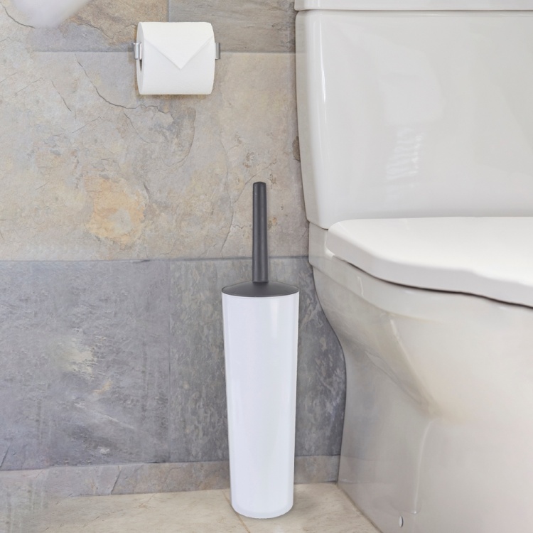 Closed Toilet Brush & Holder with Anti-Bac Bristles